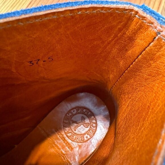 PENELOPE CHILVERS Blue Brogue Ankle Boots Leather Women’s SIZE 37.5 / US 7 - Picture 12 of 14